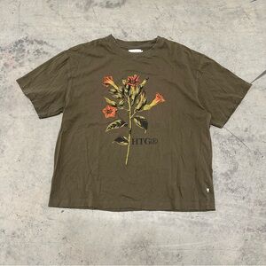 Honor The Gift Flower Distressed Tee Medium